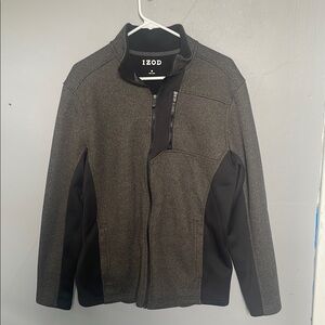 Izod men’s M full zip Advantage Performance Fleece Jacket Gorpcore lumber hike
